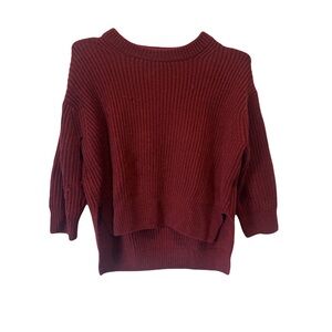 AYR Rich Burgundy Crew Neck Sweater